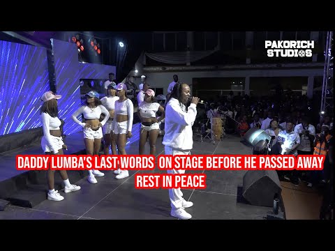 Daddy Lumba's last words on stage before he passed away -Rest in Peace