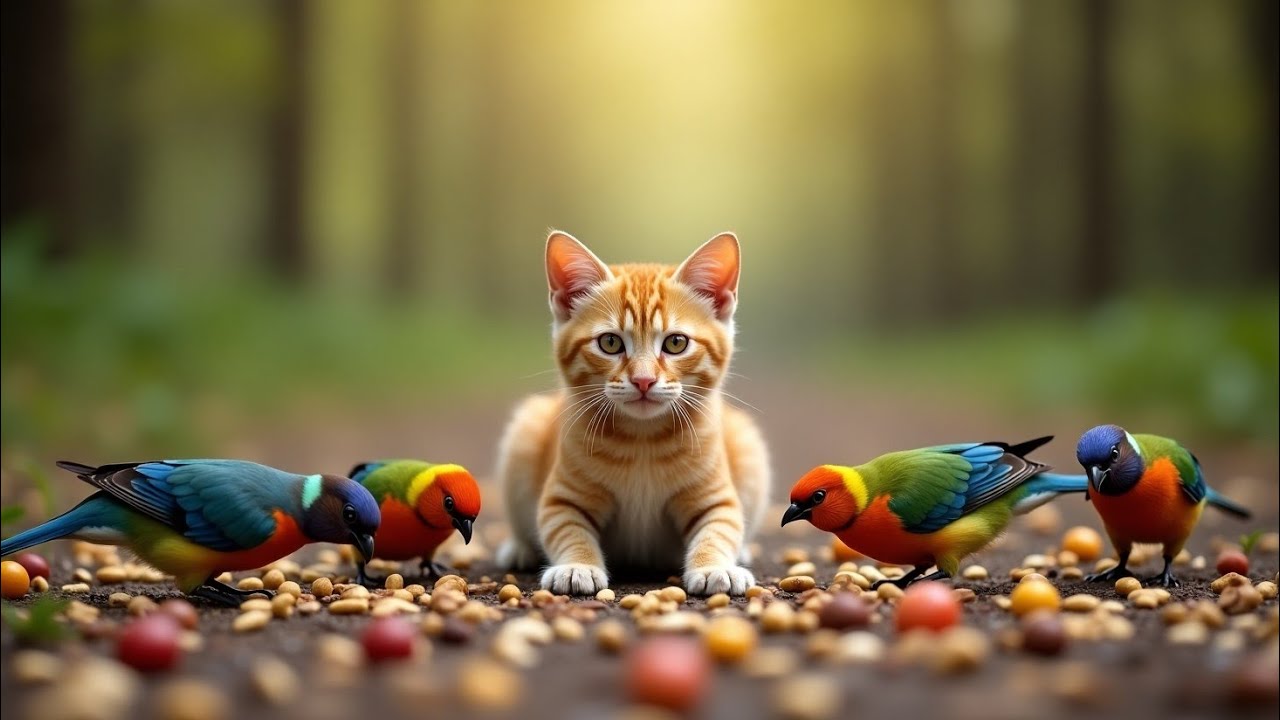 relaxing nature birds sounds for cats🐈 Birds for cats to watch chirping🐦 squirrels for dogs & kitten