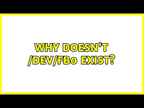 Why doesn't /dev/fb0 exist?