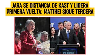 Jara se distancia de Kast y lidera primera vuelta: Matthei sigue tercera