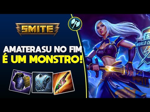 Ela no LATE GAME vira um MONSTRO! AMATERASU SOLO - ⚡ Smite BR Conquista