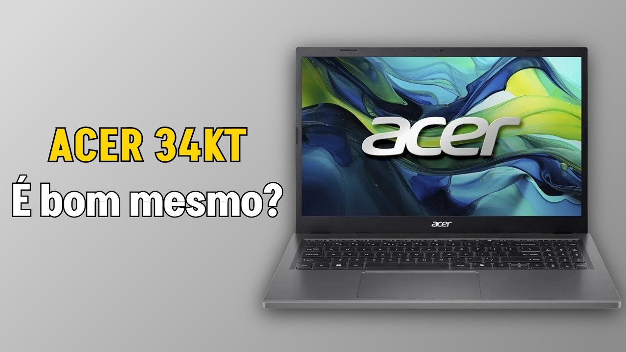 Miniatura da avaliação em vídeo de Notebook Acer Aspire Go 15 AG15-51P-34KT Intel Core i3 12ª Geração 8GB DDR5 256GB SSD
