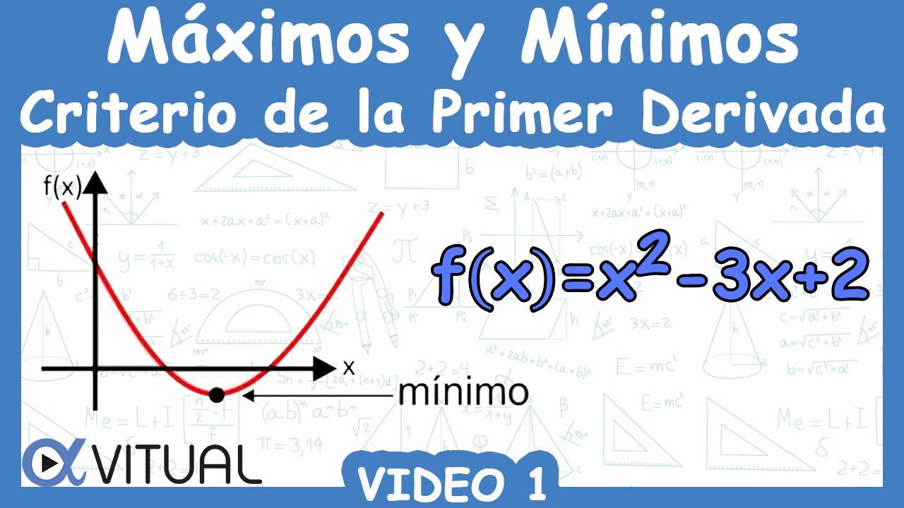 🟦 Máximos y Mínimos de una Función (Criterio de la Primer Derivada) | Video 1