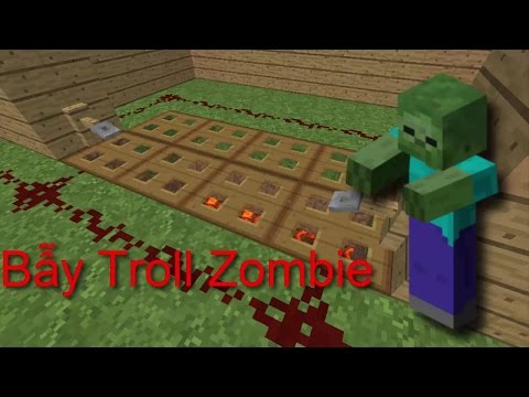 Minecraft: Bảo vệ nhà cửa bằng Bẫy Troll Zombie