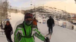 preview picture of video 'Клип горные лыжи Абзаково 2012'