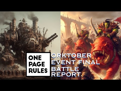 Orktober elimination tournament final. 2500 point grim dark future orc marauders battle report