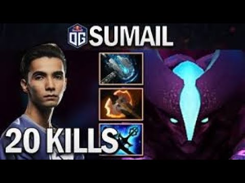 KIng Of Dota 2 Back To MId OG Sumail Spectre First Item Meteor Hammer Dota 2 7.24