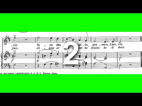 MANCA SOLLECITA con melodía (Nicola Vaccai) - karaoke - D Major