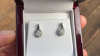 Tear Drop Diamond Earrings In 9k White Gold - Australian Diamond Network