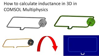How to calculate inductance in 3D in COMSOL Multiphysics