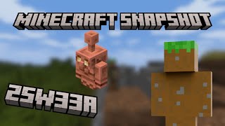 MInecraft Snapshot 25w33a!
