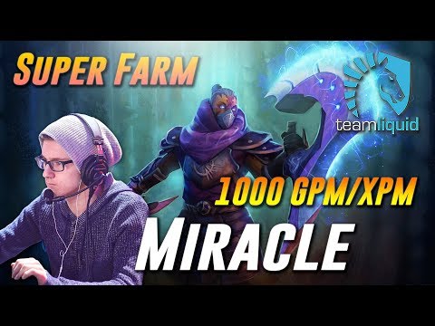 Miracle AM Super Farm 1k GPM/XPM - Dota 2 Pro MMR Gameplay