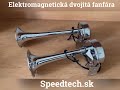 Elektromagnetická duálna fanfára 12V - chrómová 210/275mm - Video Youtube