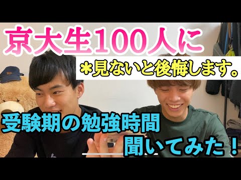 英語文化学科 京大生100人に受験期の勉強時間、聞いてみた！