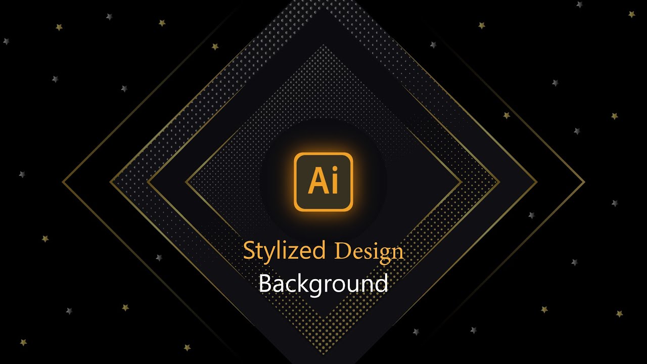 Vector Modern Background Design | Glowing Luxury Background With Stars | Adobe Illustrator