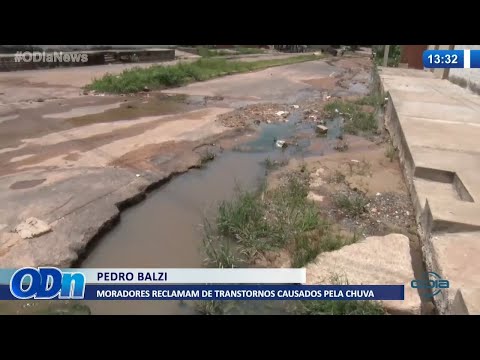 Moradores do Pedro Balzi reclamam de transtornos causados pela chuva 14 02 2022