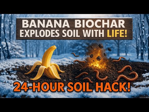 Banana Peel Biochar: The 24 Hour Soil Hack That Doubles Worms and Transforms Dead Dirt Fast.