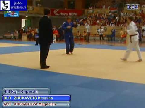 Judo 2009 Koper: Zhukavets (BLR) - Krssakova (AUT) [-63kg].