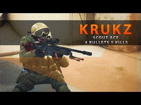 CS:GO - Krukz Scout ACE - 4 bullets 5 kills (FACEIT)
