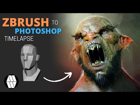 ZBrush to Photoshop Timelapse - Creature Concept