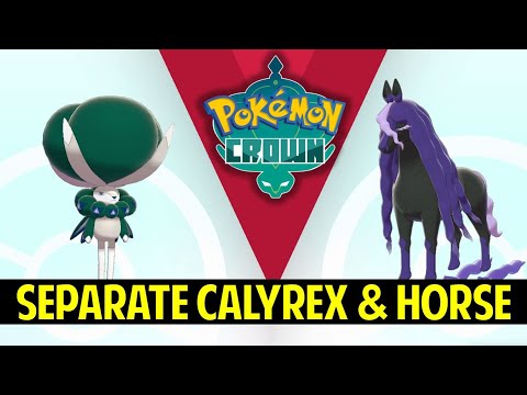 How to Separate Calyrex & Legendary Steed Glastrier or Spectrier | Pokemon Sword Shield Crown Tundra