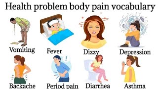 Body Health Problems | Illness Body Pain Vocabulary | English Vocabulary Verbs | English Verbs.