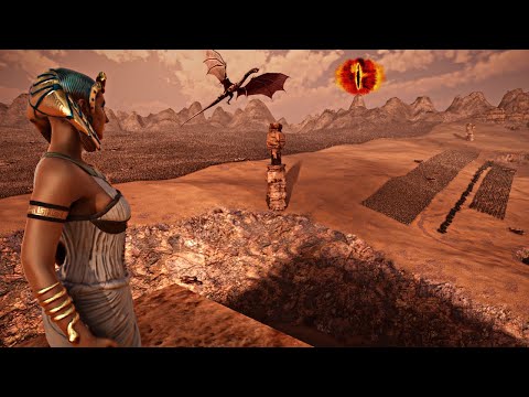 SAURON ATTACKS CLEOPATRA'S HOLY TEMPLE - Epic Battle Simulator 2 - UEBS 2