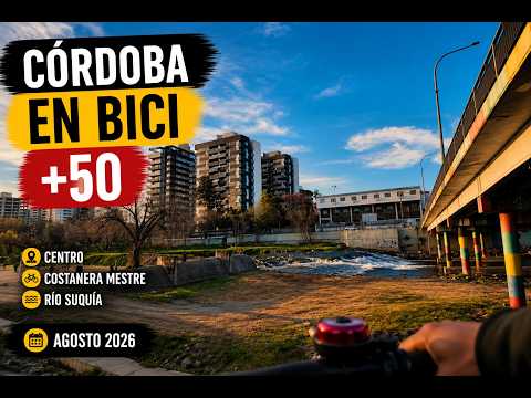 Córdoba en Bici +50 Agosto 2026, Centro, costanera Mestre, Río Primero, Suquía, ciclovia