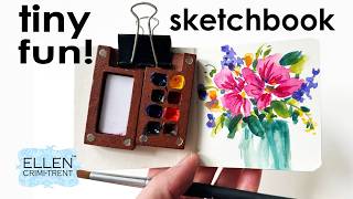 Try this EASY loose watercolor mini floral