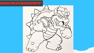 Bowser Coloring Pages | Super Mario Bros #coloringpages #howtodraw #supermariobros #bowser