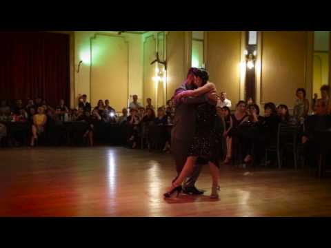  Moira Castellano  and  Javier Rodriguez  are  dancing  at  Mujercitas Tango Fest  in  2016