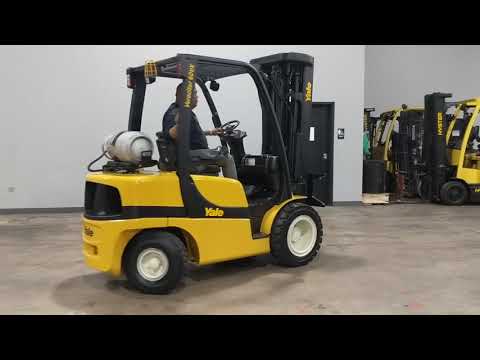 2012 Yale GLP060VX 6000lb Pneumatic LPG Forklift STK 7655