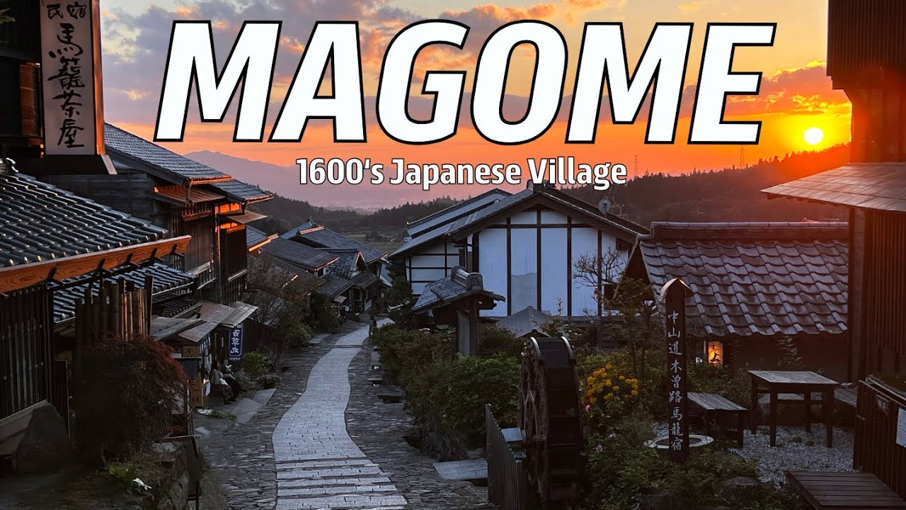 A traveler immerses themselves in the enchanting allure of Magome village.