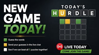 🔴 LIVE: Can Chat Solve Today’s Hurdle 🧠  Word Puzzle Game | You Guess, I Play!