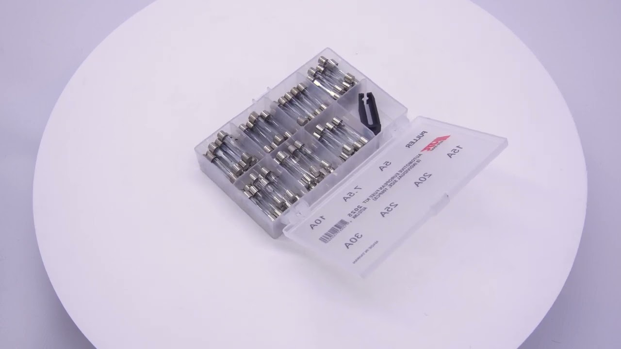 JTC2025 - ガラス管ヒューズ - 全長：32mm 太さ：6.5mm 合計106個入り