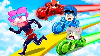 INVICTOR vs 3 CAZADORES TRON 😱 CHOCAMOS en SUPER MOTOS!