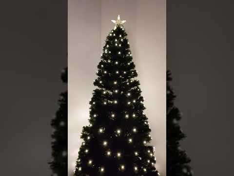 6ft Fibre Optic Green Christmas Tree with Warm White LEDs