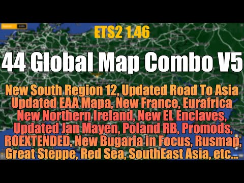 ETS2 1.46 Full Global Mega Map Combo V5 | 44 maps | Setup Guide #ets2