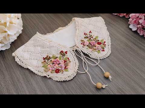 Easy Tutorial: Transform Cotton Webbing into a Beautiful Ribbon Embroidered Faux Collar