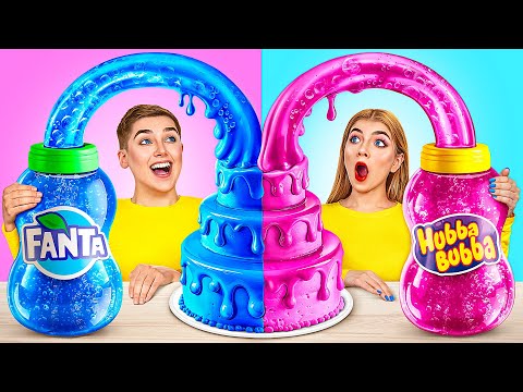 Rosa VS Blau Kuchen Dekorieren Herausforderung | Lustige Momente von Multi DO Challenge