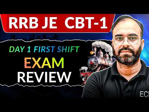 RRB JE CBT-1  | EXAM PAPER ANALYSIS | DAY 1 FIRST SHIFT |   #sureshsir #rrbje #rrbalp