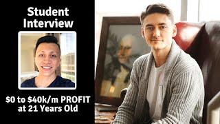 $0 to $40k/m in PROFIT | Interview w/ Bastiaan | Student Success video