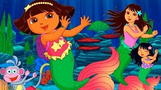 DORA THE EXPLORER - Dora's Mermaid Movie Compilation Game - Mermaid Great Adventure HD