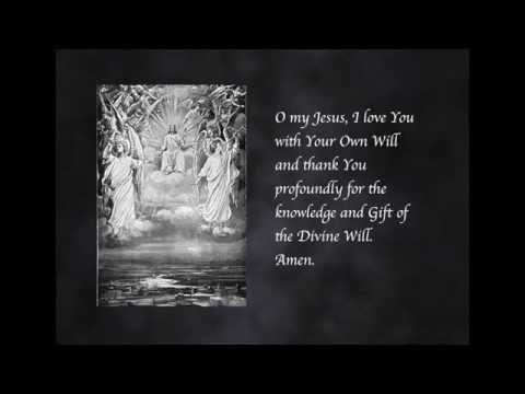 Divine Will Brief Prevenient Prayer (Luisa Piccarreta)