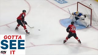 GOTTA SEE IT: Blues&#39; Jake Allen Makes Three Consecutive Saves On Senators&#39; 2-on-0