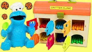 Sesame Street Cookie Monster Eats Rainbow Gumballs