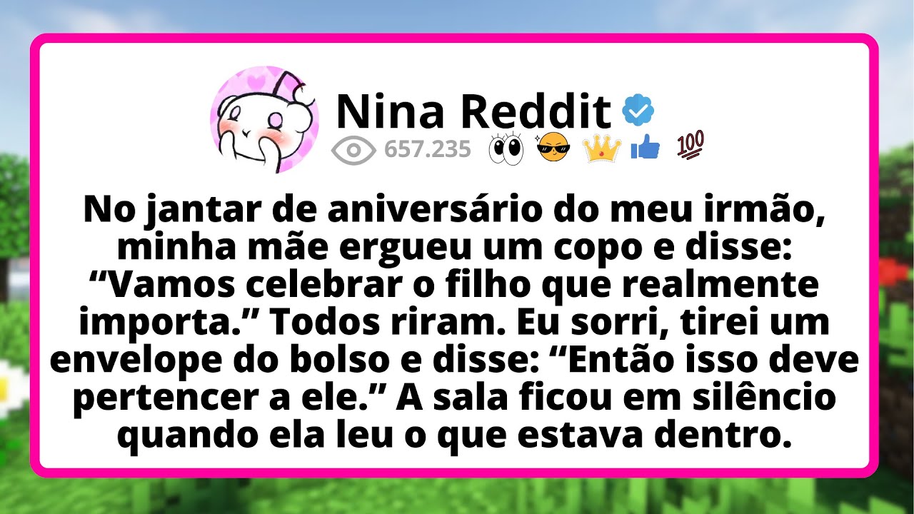 No JANTAR de aniversário do meu irmão, minha mãe ERGUEU um copo e disse: “VAMOS celebrar...