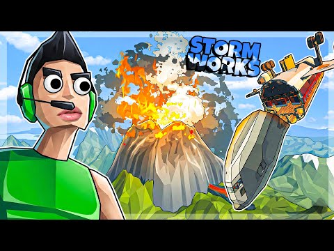 We Split a Plane in HALF Over a Volcano in Stormworks!