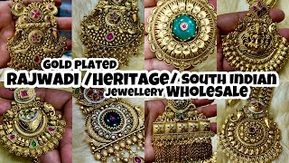 Gold Plated Rajwadi Jewellery Manufacturer| Heritage Necklaces Wholesale| PremiumBridal Jewelry