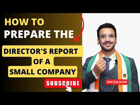 How to prepare Directors Report of Small Company #diveshgoyal #mcav3 #mca #fcsdiveshgoyal